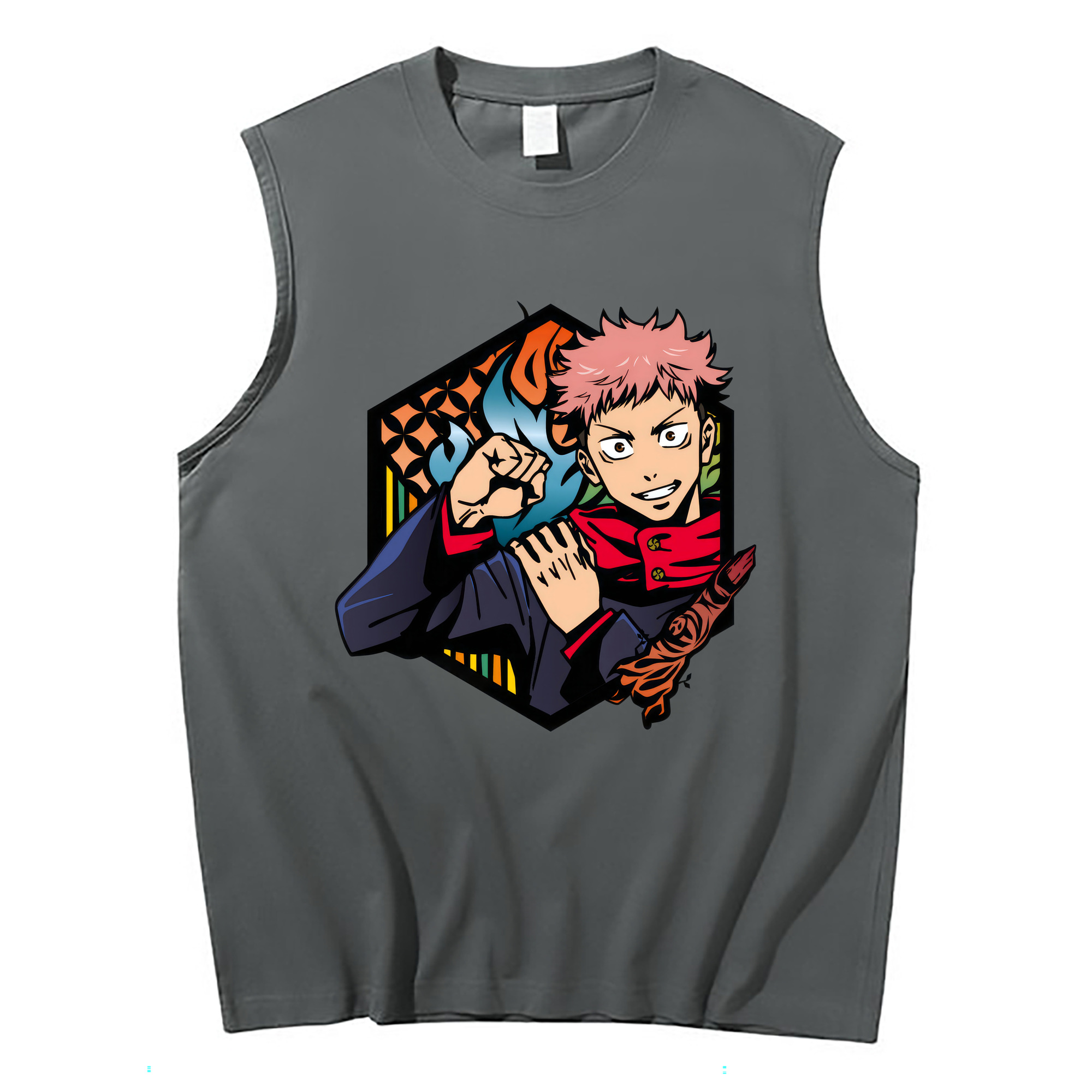 （画像用） 呪術廻戦 Jujutsu Kaisen コットン100％タンクトップ（フロントプリント）
